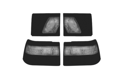 Фонарь 2110 ТЮНИНГ под ОСВАР темный с белой полосой, LED полностью 3А (ML349)