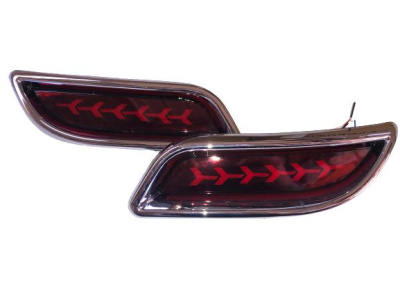 Катафот заднего бампера  21704 LED ZFT-393 CROME RED КРАСНЫЙ (АНАЛОГ)
