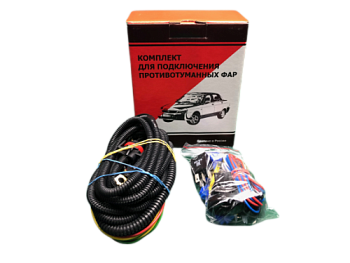 Проводка для противотуманных фар в ГОФРЕ для Lada Kalina 1118 (ML)