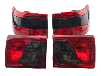 Фонарь 2110 люкс ДИОДНЫЙ+ ПОВОРОТ ЛЕКСУС  красный ТЕМНАЯ полоса в сборе (4 штуки) (СИВИЕМ)