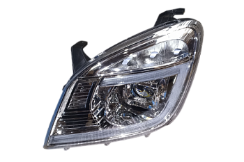 Блок фара Газель NEXT левая с линзой и ДХО с низу хром ZK-02-041 (ML381)