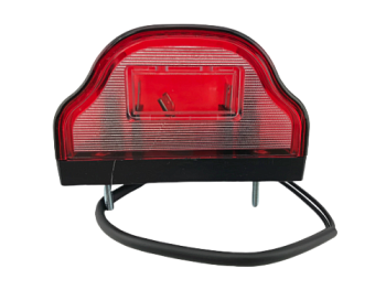 ПН-01022 Подсветка номерного знака евро фура красная (волна) б/л (АвтоСфера)