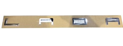 Эмблема L A D A ХРОМ задняя на трафарете шрифт порше