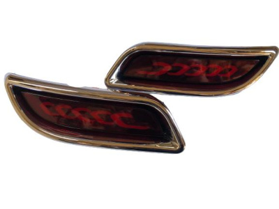 Катафот заднего бампера  21704 LED ZFT-396 CROME RED КРАСНЫЙ (АНАЛОГ)