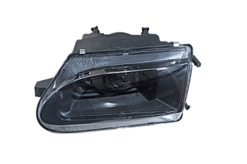 BLACK Блок фара 2114 левая под БОШ c ЛИНЗОЙ BI-LED, NIKE маской LED без поворотника (ML301)