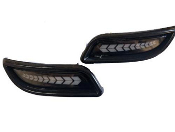 Катафот заднего бампера  21704 LED ZFT-394 PLASTIK WHITE ЧЕРНЫЙ (АНАЛОГ)