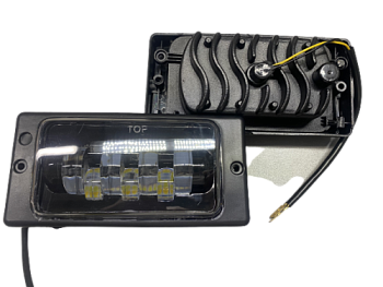 Фара противотуманная 2110-2115 LED 2 РЕЖИМА БЕЛЫЙ+ЖЕЛТЫЙ ЖЕЛЕЗНЫЙ  корпус 65W 7 ЛИНЗ (ML127)