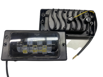 Фара противотуманная 2110-2115 LED 2 РЕЖИМА БЕЛЫЙ+ЖЕЛТЫЙ ЖЕЛЕЗНЫЙ  корпус 65W 7 ЛИНЗ (ML127)