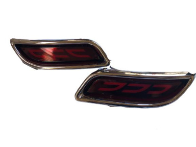 Катафот заднего бампера  21704 LED ZFT-395 CROME RED КРАСНЫЙ (АНАЛОГ)