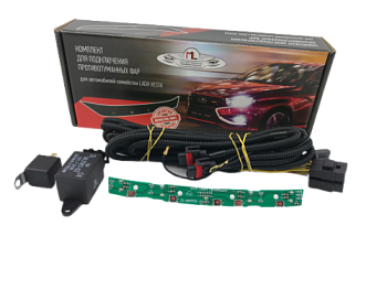 Проводка для противотуманных фар Lada-VESTA, комлект с ПЛАТОЙ (ML)