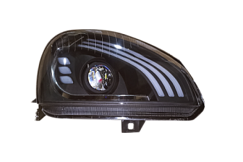 Блок фара 2170 правая в стиле MERCEDES с линзой Bi-LED светлая маска (ML389)