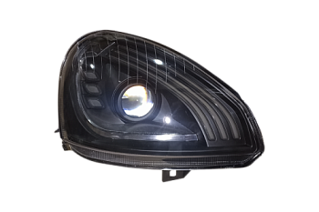 Блок фара 2170 правая в стиле MERCEDES с линзой Bi-LED темная маска (ML391)