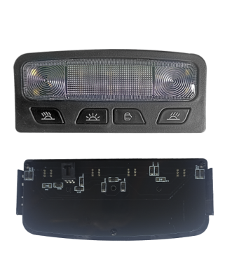 Плафон освещения салона 2170 LED черный, с подсветкой кнопок разъем МАЛЕНЬКИЙ (ML298)