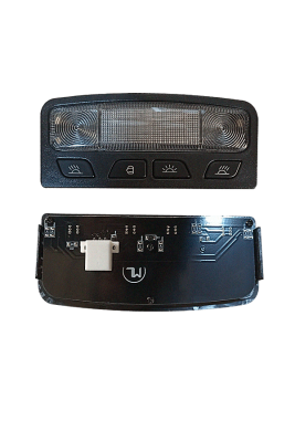 Плафон освещения салона 2170 LED черный, с подсветкой кнопок разъем БОЛЬШОЙ DD1 (ML327)