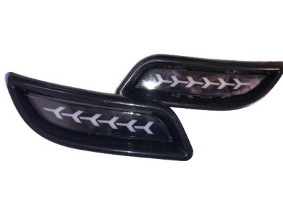 Катафот заднего бампера  21704 LED ZFT-393 PLASTIK WHITE ЧЕРНЫЙ (АНАЛОГ)